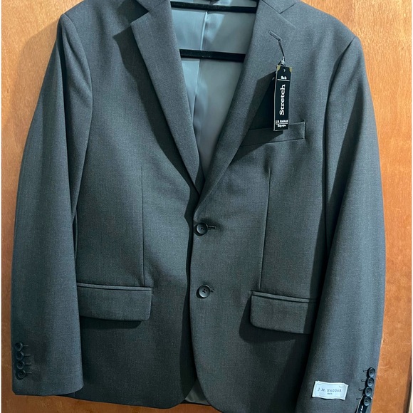 Haggar Slim Fit Stretch Joe III Blazer Charcoal SZ 40 Short - Picture 2 of 8